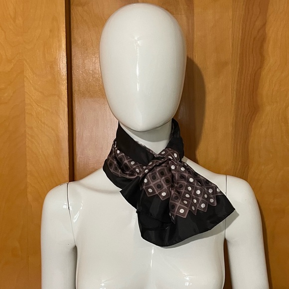 Vintage Gino Paoli Acetate Scarf Polka Dots Square Retro Mid Century Mod Art - Picture 7 of 8